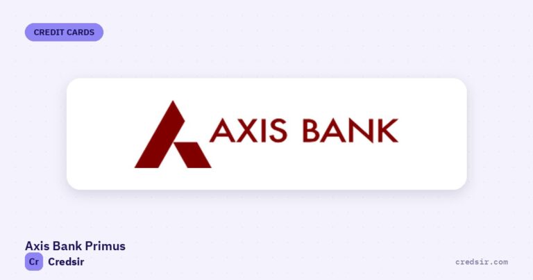 Axis Bank logo on the cover of Credsir’s Axis Bank Primus Credit Card guide