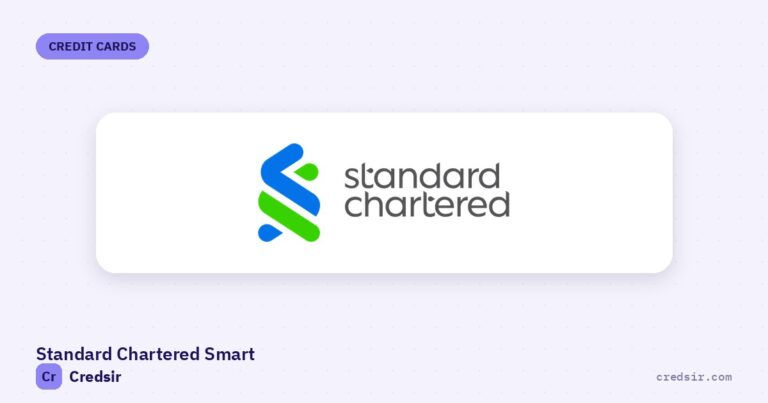 Standard Chartered logo on the cover of Credsir’s Standard Chartered Smart Credit Card guide