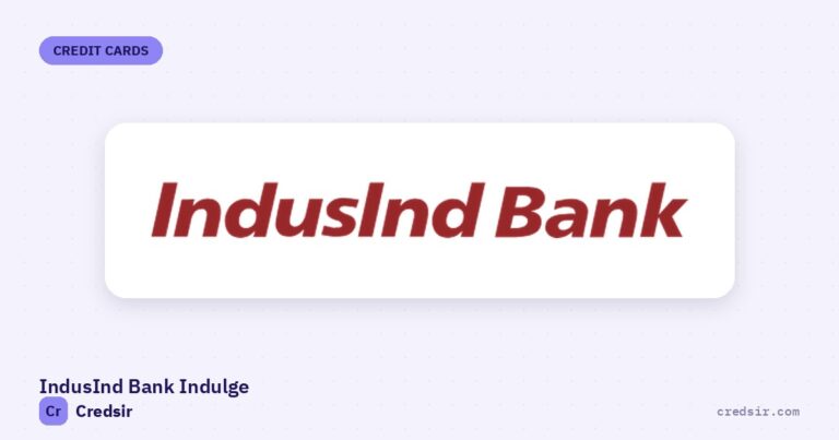 IndusInd Bank logo on the cover of Credsir’s Indusind Bank Indulge Credit Card guide
