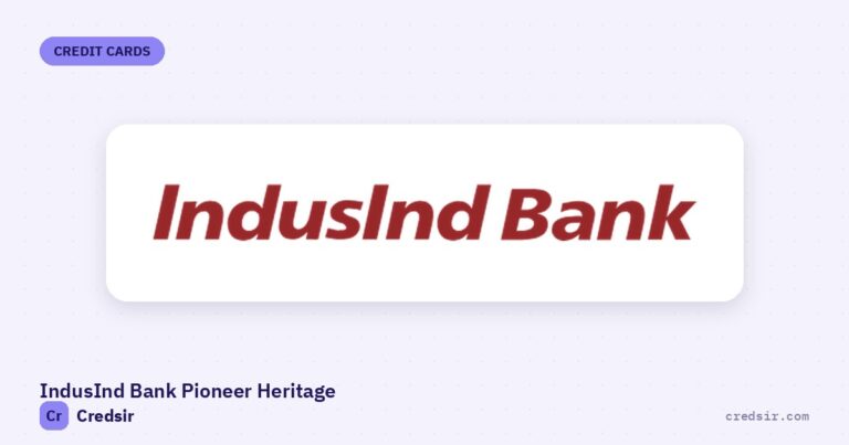 IndusInd Bank logo on the cover of Credsir’s Indusind Bank Pioneer Heritage Credit Card guide