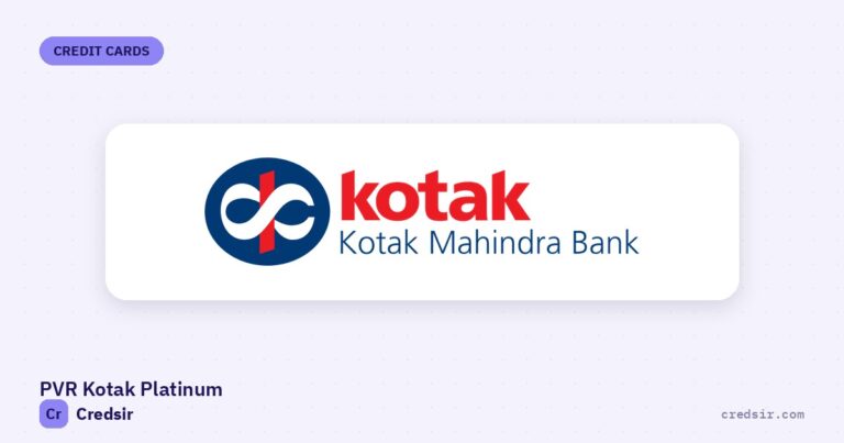 Kotak Mahindra Bank logo on the cover of Credsir’s Pvr Kotak Platinum Credit Card guide