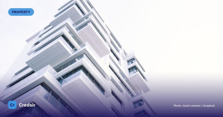 White concrete building — cover photo for Credsir’s Chennai Property Tax Online Payment guide