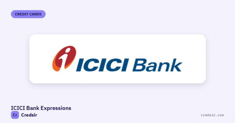 ICICI Bank logo on the cover of Credsir’s ICICI Bank Expressions Credit Card guide