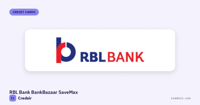 RBL Bank logo on the cover of Credsir’s RBL Bank Bankbazaar Savemax Credit Card guide
