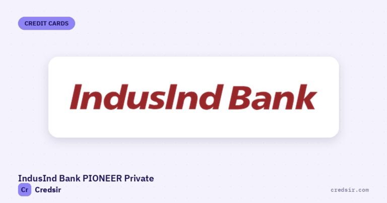 IndusInd Bank logo on the cover of Credsir’s Indusind Bank Pioneer Private Credit Card guide
