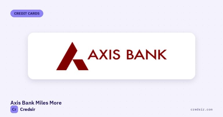 Axis Bank logo on the cover of Credsir’s Axis Bank Miles More Credit Card guide