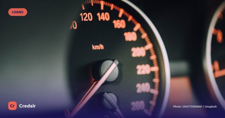 Closeup photo of black analog speedometer — cover photo for Credsir’s Home Loan Interest Rates Today guide