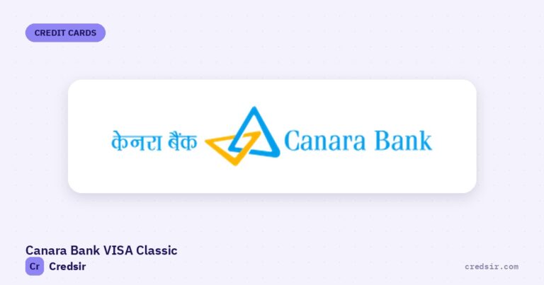 Canara Bank logo on the cover of Credsir’s Canara Bank Visa Classic Credit Card guide