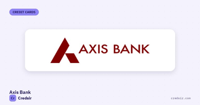Axis Bank logo on the cover of Credsir’s Axis Credit Cards guide