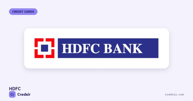 HDFC Bank logo on the cover of Credsir’s HDFC Credit Cards guide
