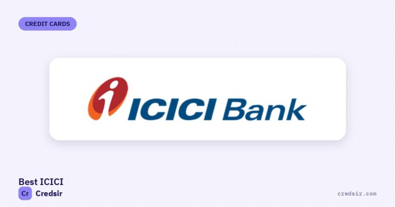 ICICI Bank logo on the cover of Credsir’s ICICI Credit Cards guide