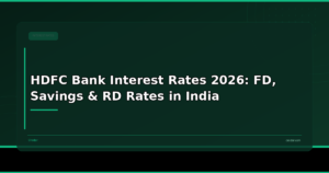 HDFC Bank Interest Rates 2026: FD, Savings & RD Rates in India
