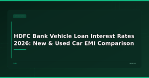 HDFC Bank Vehicle Loan Interest Rates 2026: New & Used Car EMI Comparison
