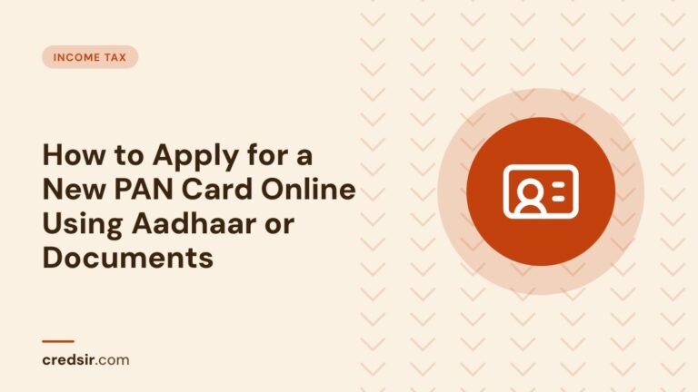Credsir Income Tax guide cover with a id card icon