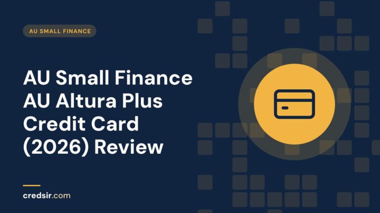Credsir AU Small Finance guide cover with a credit card icon