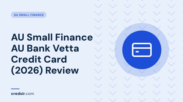 Credsir AU Small Finance guide cover with a credit card icon