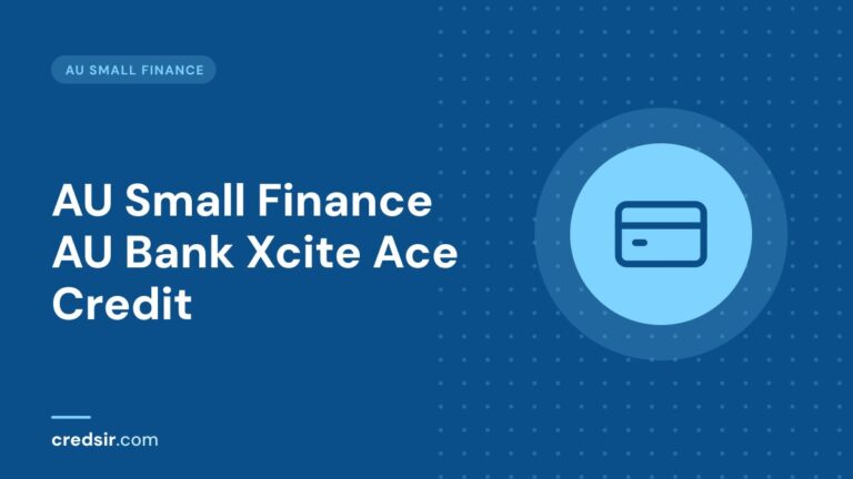 Credsir AU Small Finance guide cover with a credit card icon