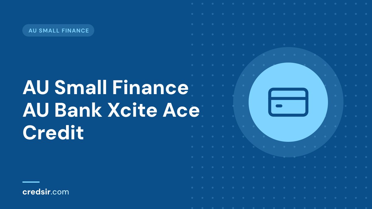 Credsir AU Small Finance guide cover with a credit card icon