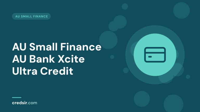 Credsir AU Small Finance guide cover with a credit card icon