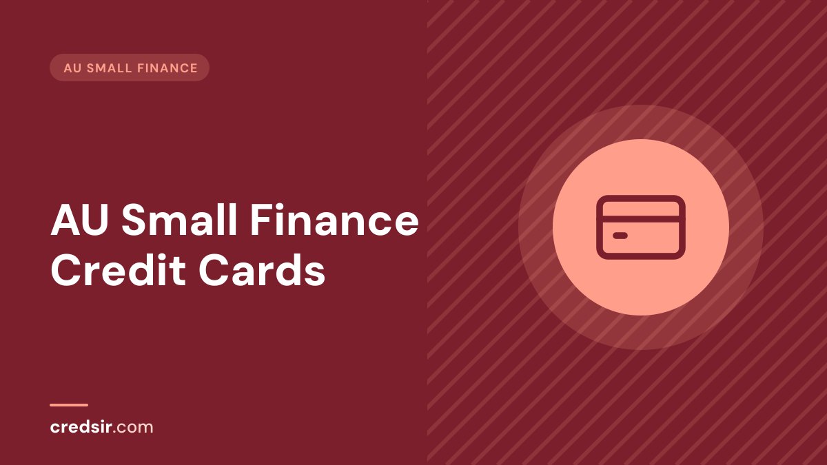Credsir AU Small Finance guide cover with a credit card icon