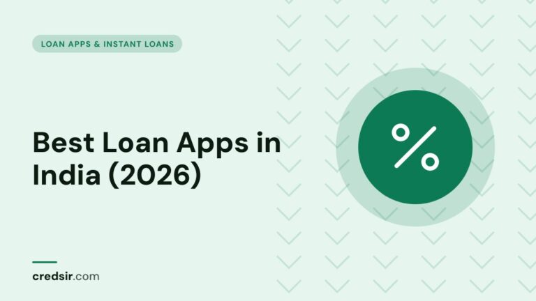 Credsir Loan Apps & Instant Loans guide cover with a percent icon