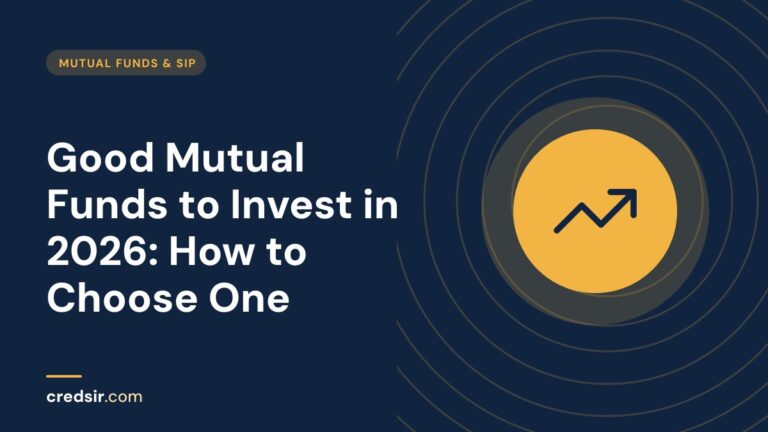 Credsir Mutual Funds & SIP guide cover with a trending up icon