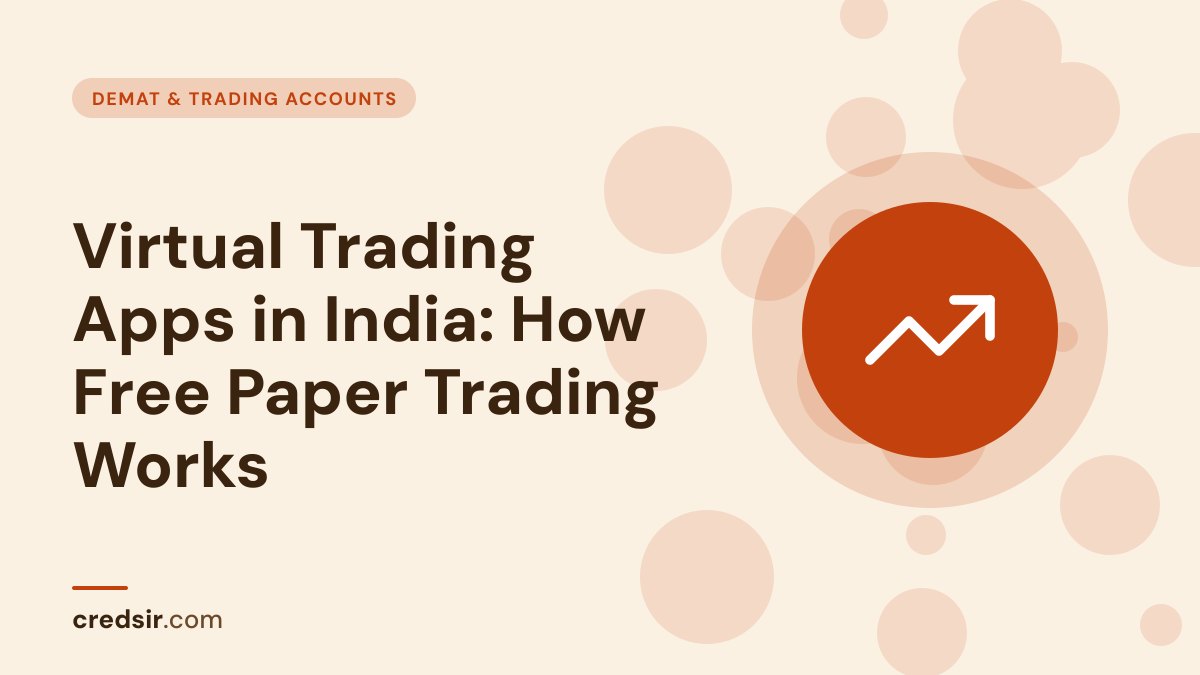 Credsir Demat & Trading Accounts guide cover with a trending up icon