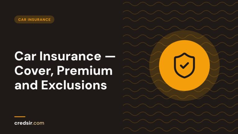 Credsir car insurance guide cover with a shield check icon