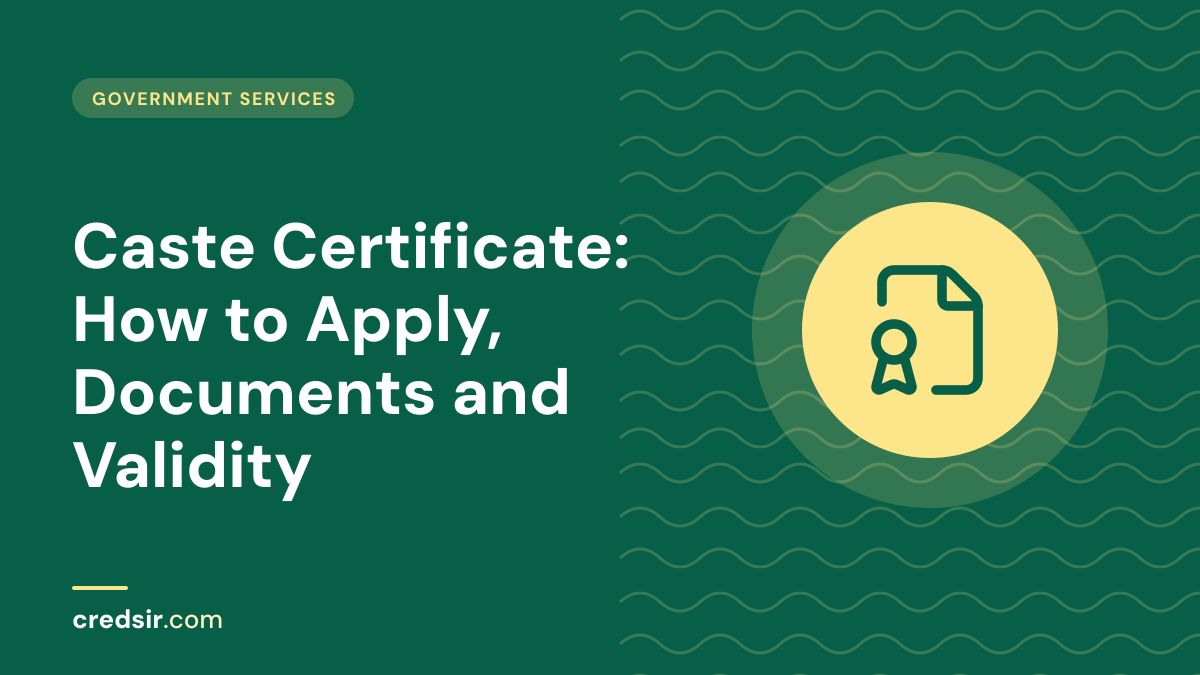 Credsir Government Services guide cover with a file badge icon