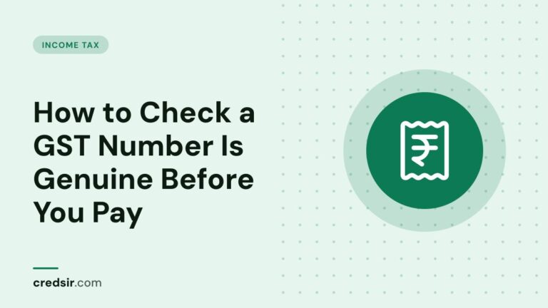 Credsir Income Tax guide cover with a receipt indian rupee icon