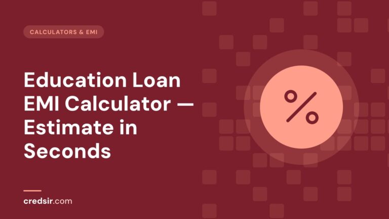 Credsir Calculators & EMI guide cover with a percent icon