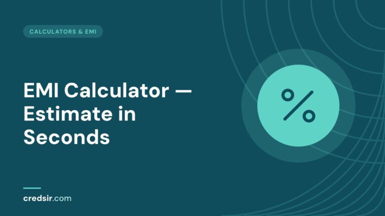 Credsir Calculators & EMI guide cover with a percent icon
