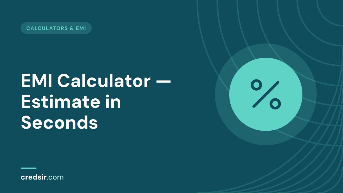 Credsir Calculators & EMI guide cover with a percent icon