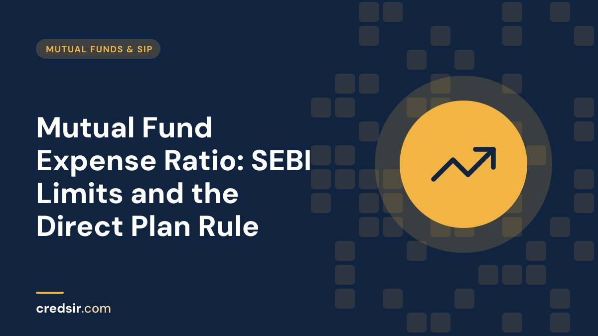 Credsir Mutual Funds & SIP guide cover with a trending up icon