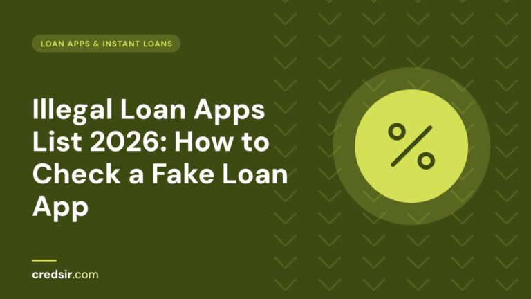 Credsir Loan Apps & Instant Loans guide cover with a percent icon