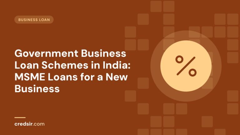 Credsir Business Loan guide cover with a percent icon