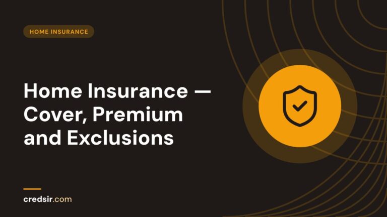 Credsir home insurance guide cover with a shield check icon