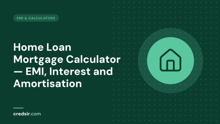 Credsir EMI & Calculators guide cover with a house icon