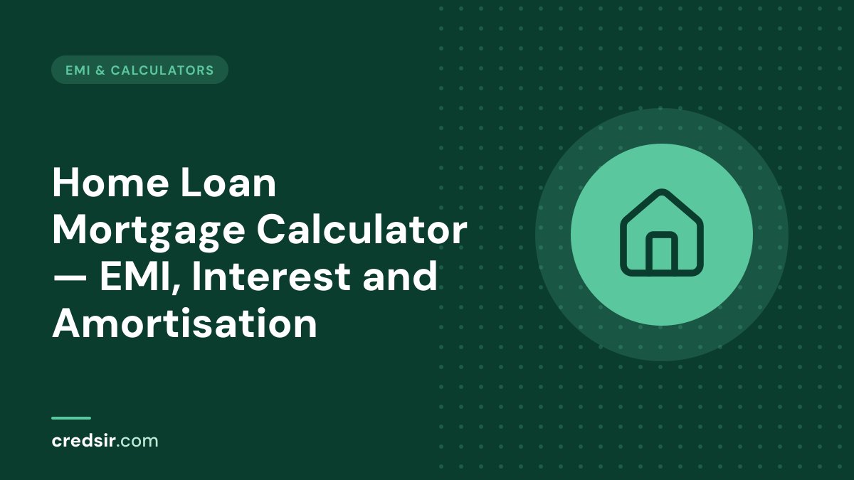 Credsir EMI & Calculators guide cover with a house icon