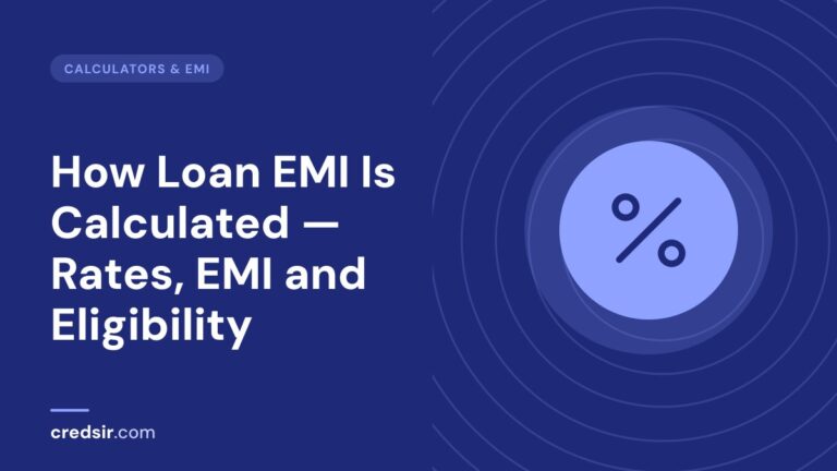 Credsir Calculators & EMI guide cover with a percent icon