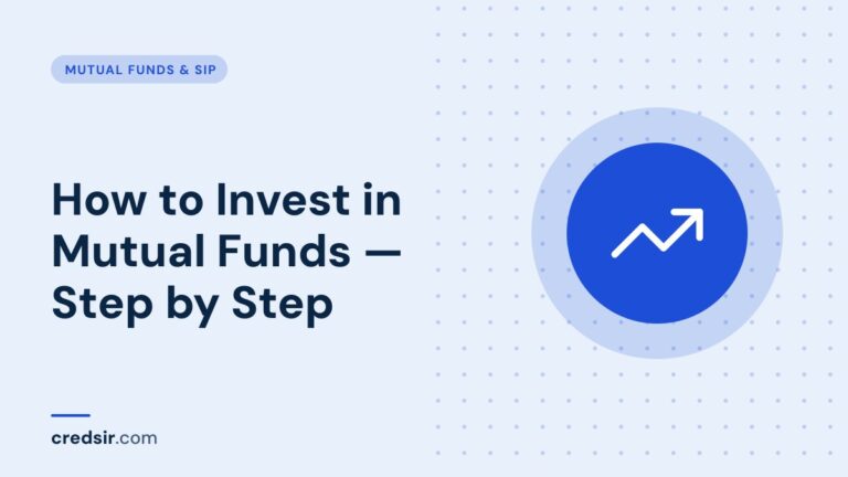 Credsir Mutual Funds & SIP guide cover with a trending up icon