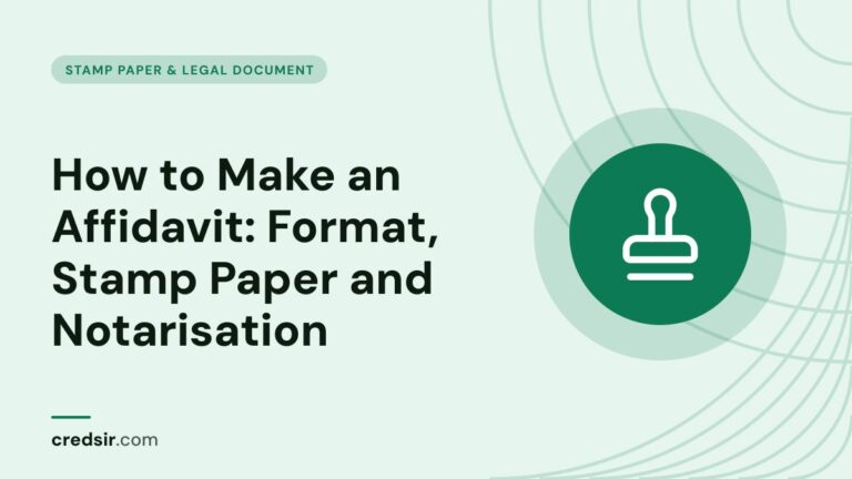 Credsir Stamp Paper & Legal Documents guide cover with a stamp icon
