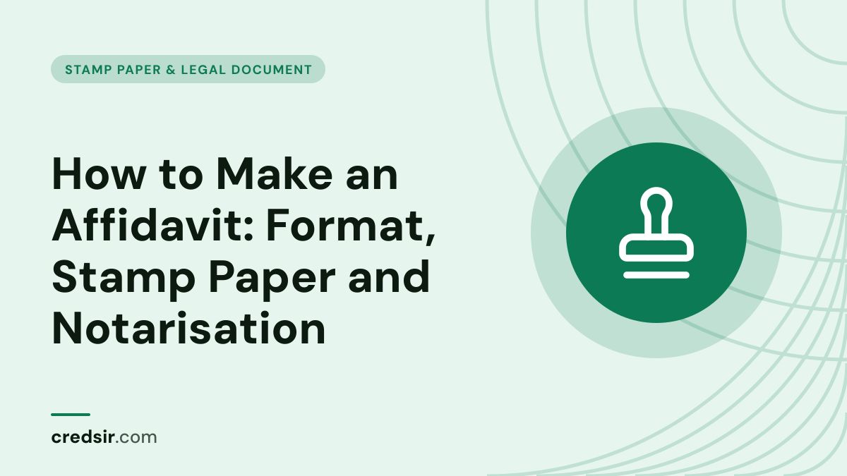 Credsir Stamp Paper & Legal Documents guide cover with a stamp icon