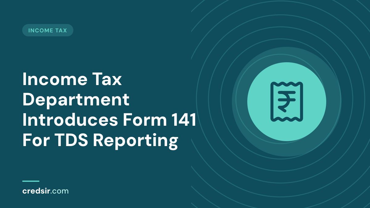 Credsir Income Tax guide cover with a receipt indian rupee icon