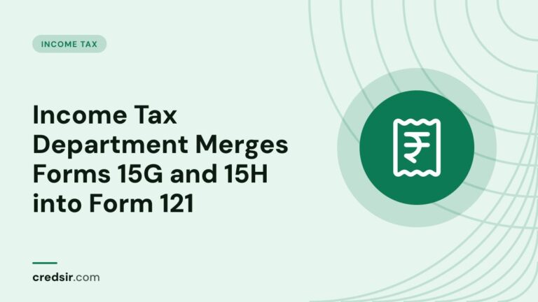 Credsir Income Tax guide cover with a receipt indian rupee icon