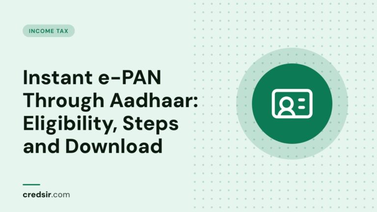 Credsir Income Tax guide cover with a id card icon