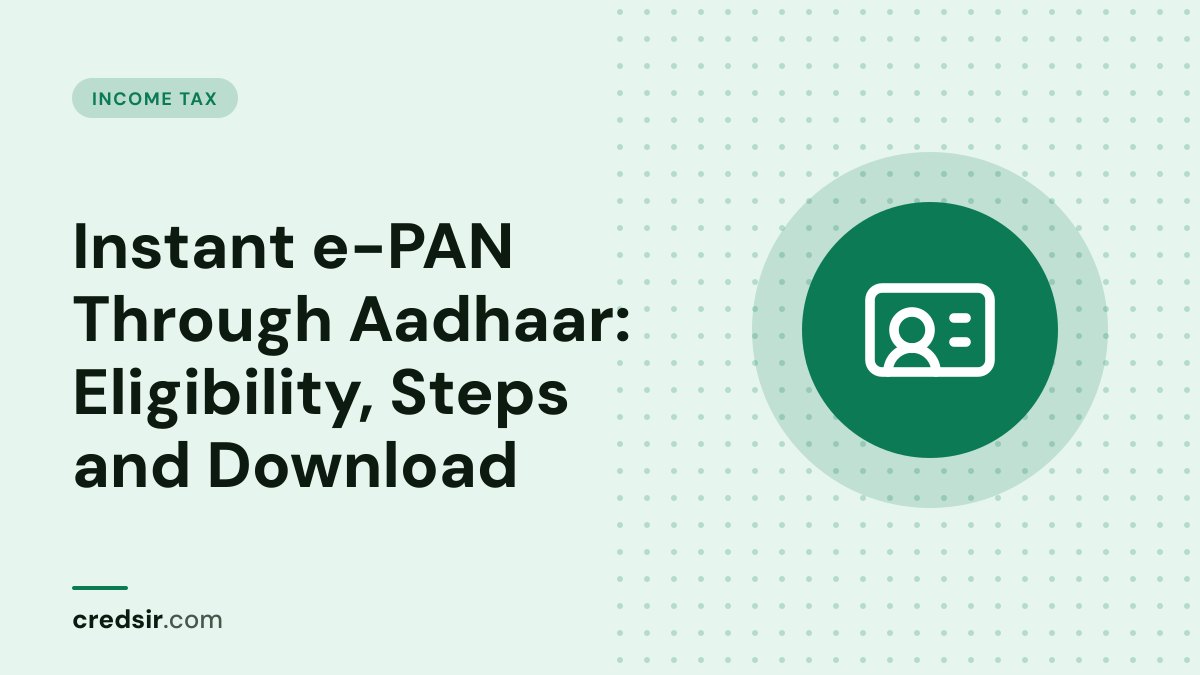 Credsir Income Tax guide cover with a id card icon