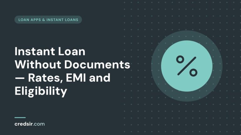 Credsir Loan Apps & Instant Loans guide cover with a percent icon
