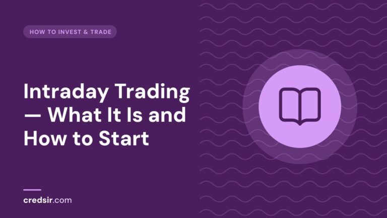 Credsir How to Invest & Trade guide cover with a book open icon