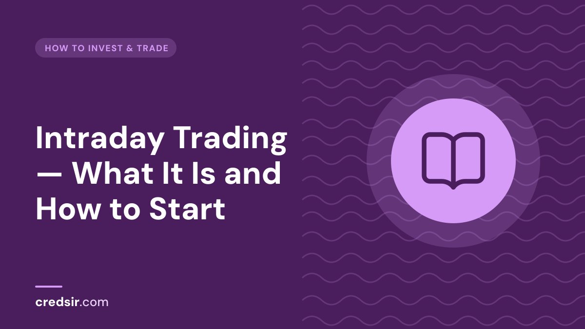 Credsir How to Invest & Trade guide cover with a book open icon